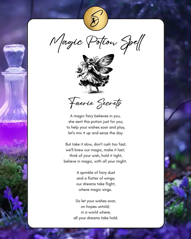 a beautiful purple potion from Sparkle & Spell Co.s Faerie Secrets Magic Potion kit for two kids